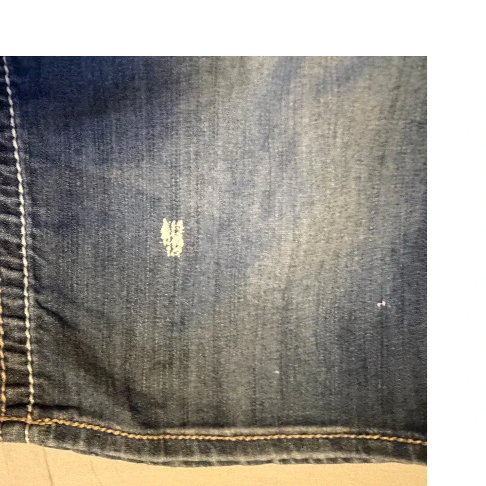 BKE Tyler Mens‎ Denim Shorts Size 29 Medium Wash Distressed Contrast Stitch